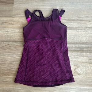 Lululemon Mesh Tank 
Color: Purple/Pink
Size: 6